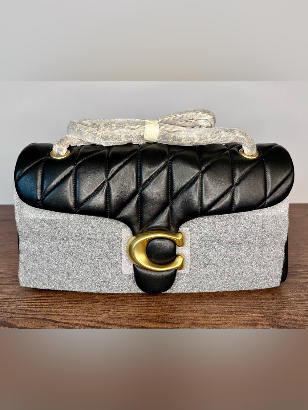 New Coach Tabby Shoulder Bag 33
With Quilting in Brass/Black